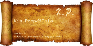 Kis Pompónia névjegykártya